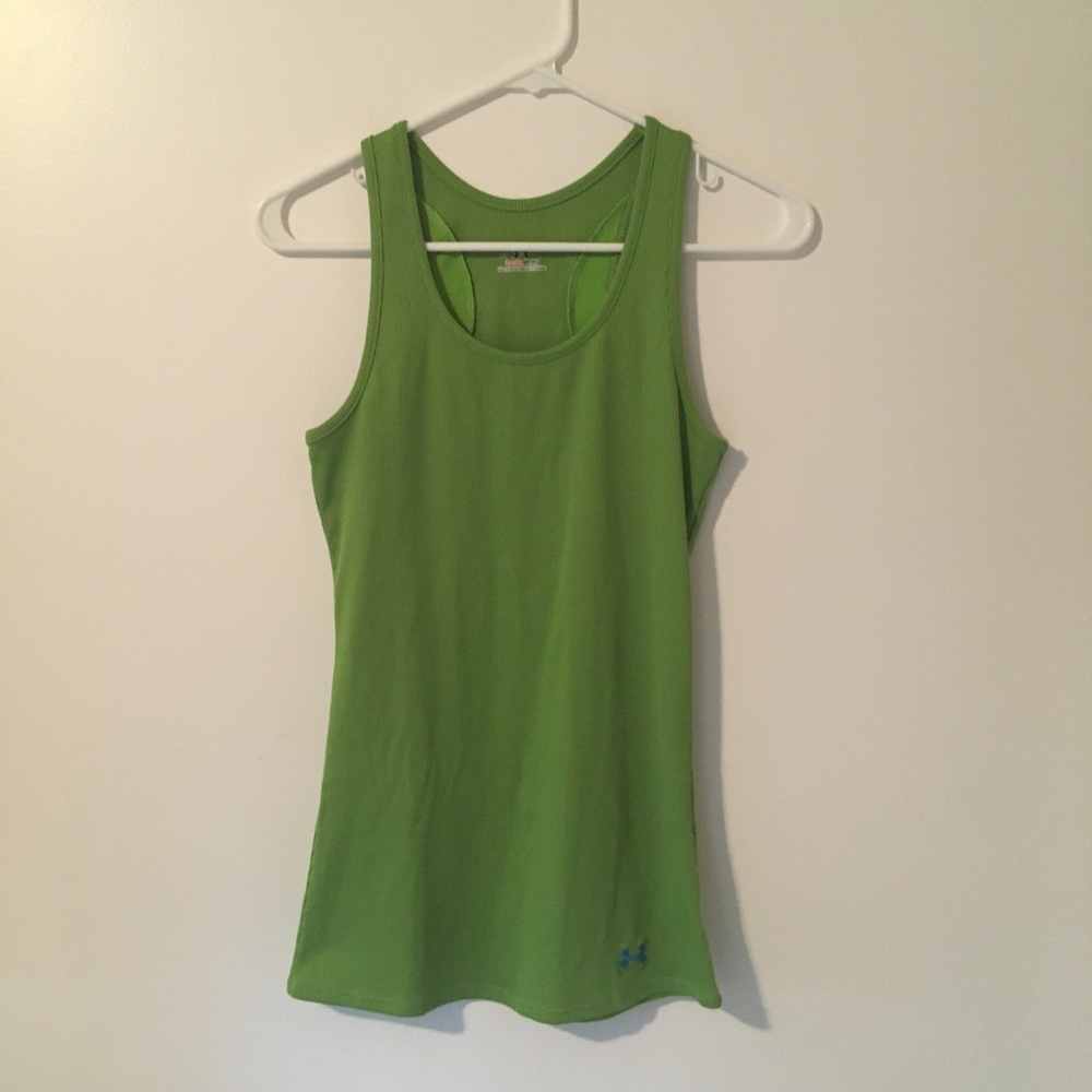 Under Armor Green Heat Gear Athletic Racerback Tank Top Size Medium